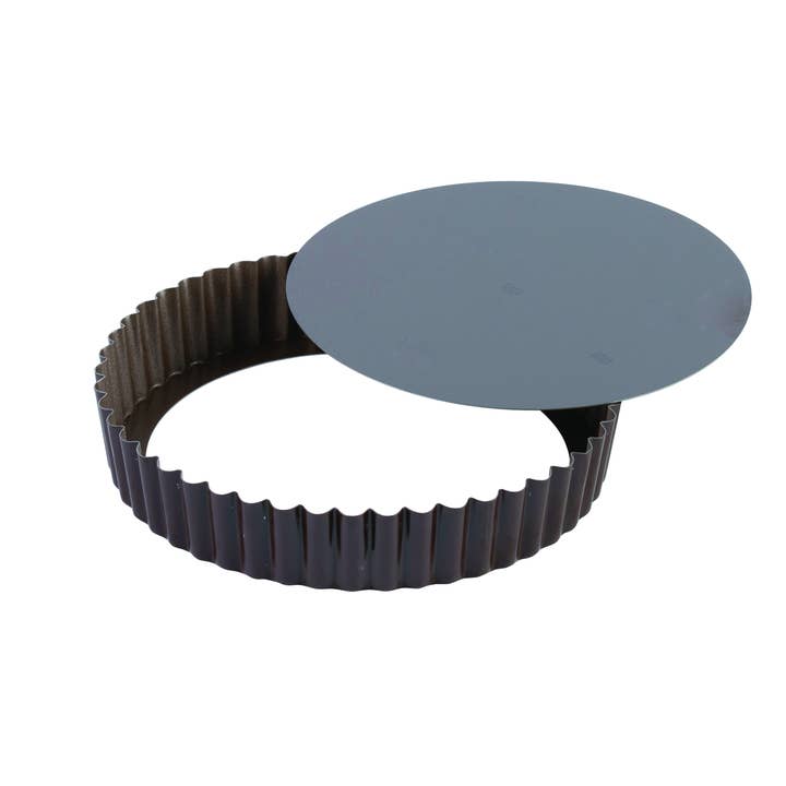 Tourtière cannelée - antiadhérente - fond mobile - Ø 28 cm pour la vente par GROUPE LOUIS TELLIER - GOBEL
