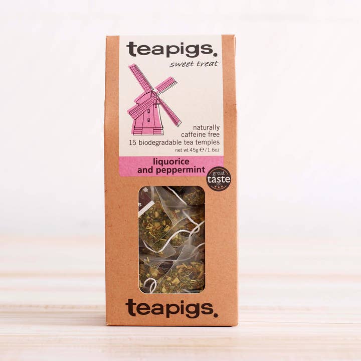 Liquorice & Peppermint Tea - 15 Temples for wholesale by teapigs