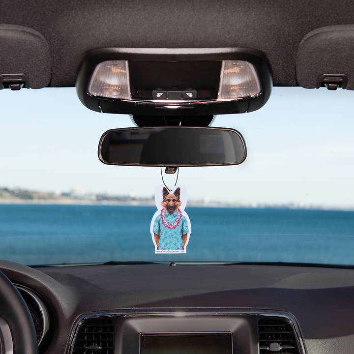 Fresh Fresheners – Ambientador para carro – Unissexo por atacado – Pastor Alemão no Havai Pack de 12 Ambientadores1