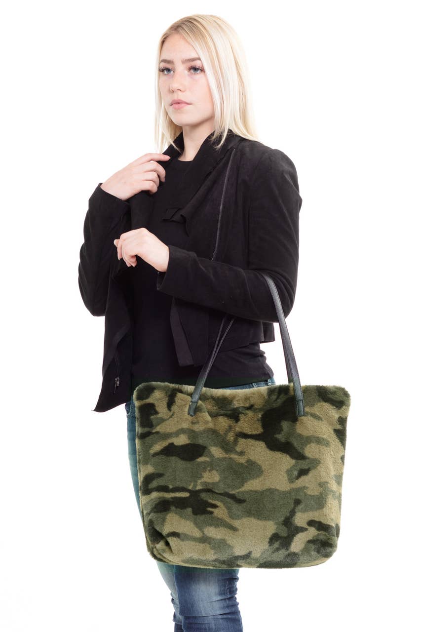 Hana - Wholesale Tote Bag - Women's - Camouflage Zipper Tote Bag6