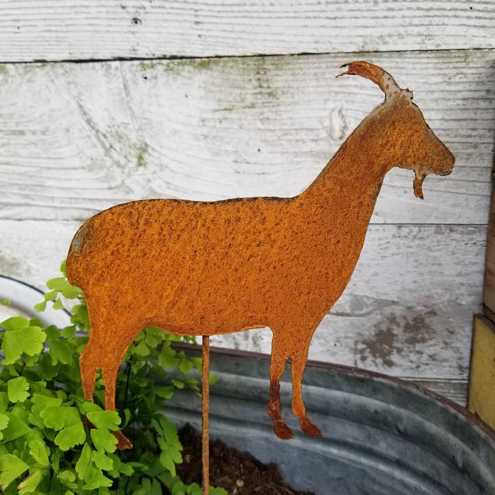 GOAT YARD STAKE for wholesale by Out.West.Lifestyle.