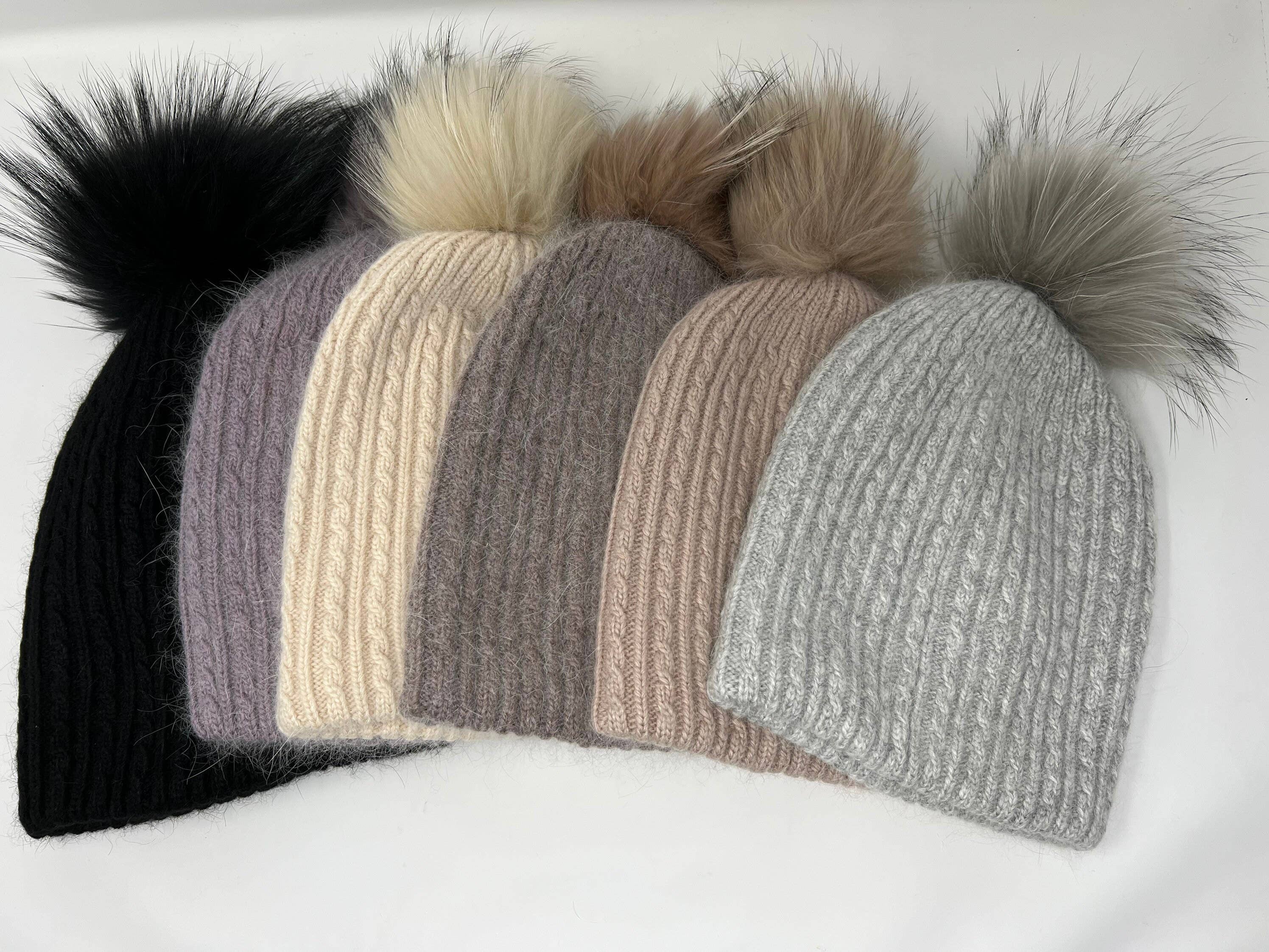 FanakoStudioNYC - Wholesale Beanie - Women's - New, Angora Rabbit Fur And Cashmere Beanie. Winter Beanies Hat For Women.christmas Gift6
