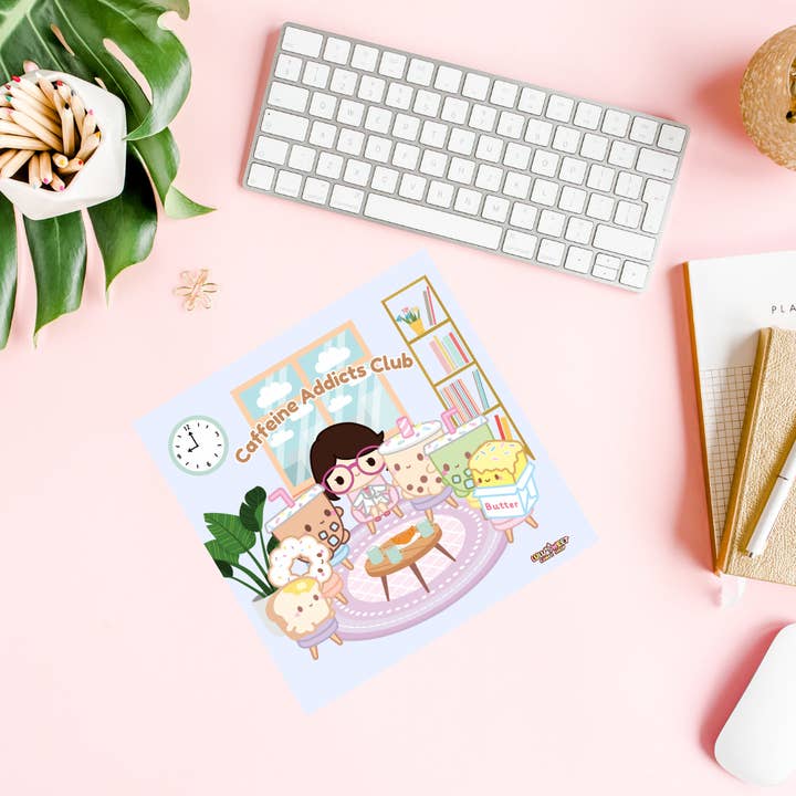 Caffeine Addicts Club Art Print for wholesale by Paper and Sprinkles