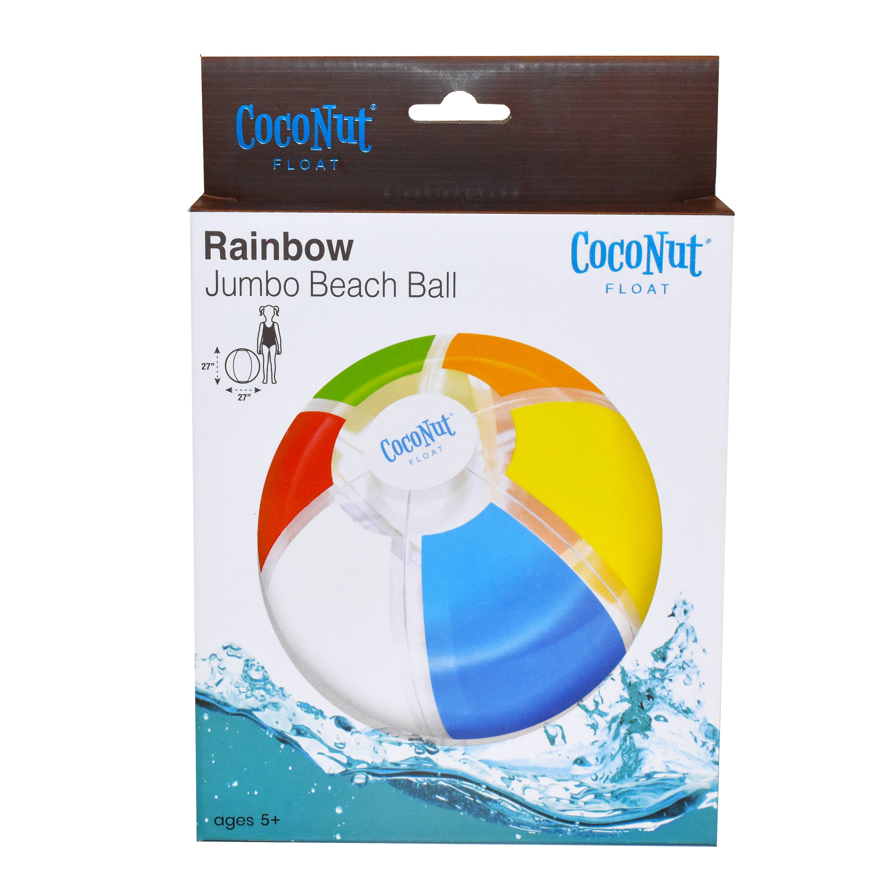Coconut Outdoor - Wholesale Strand/zwembad-speelgoed - Kinderen en baby - Jumbo 27" Rainbow strandbal3