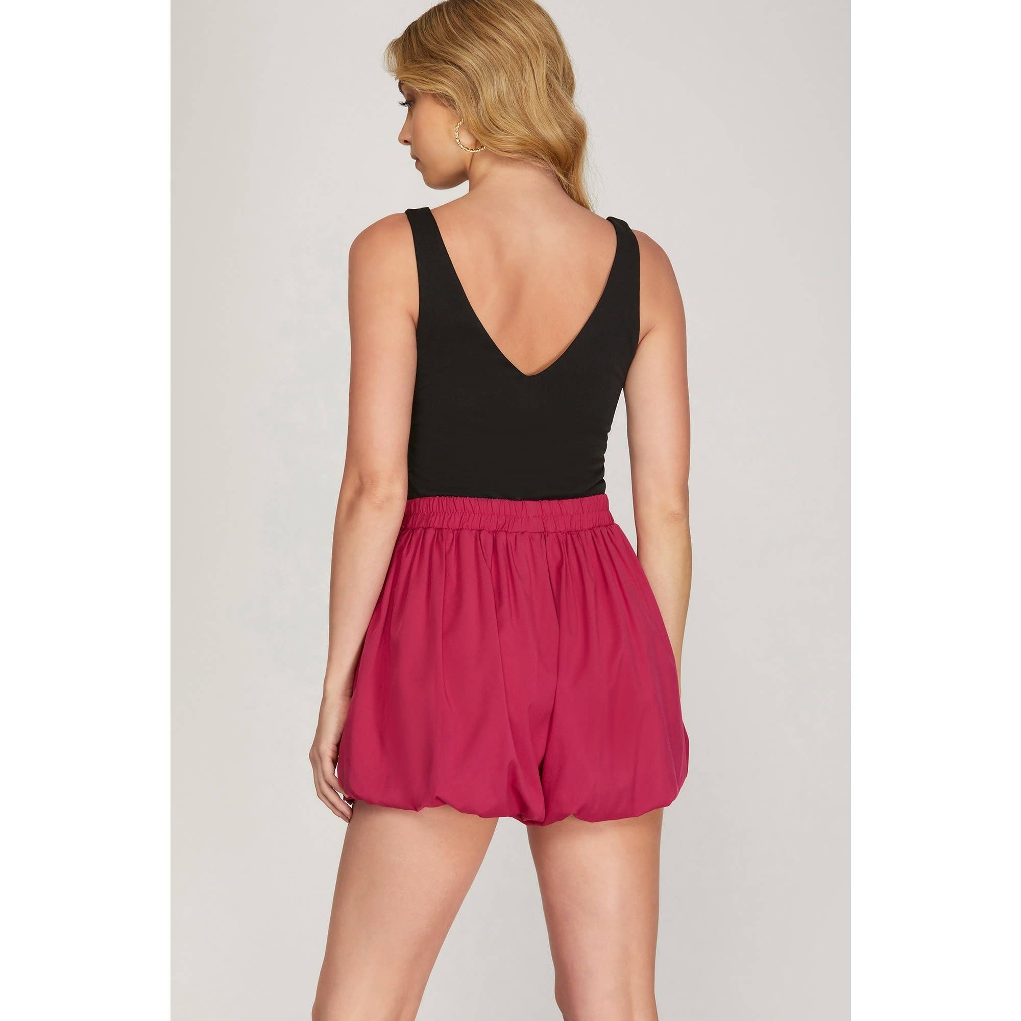 Paperdoll - Wholesale Shorts - Women's - WAIST ELASTIC BUBBLE HEM SHORTS6