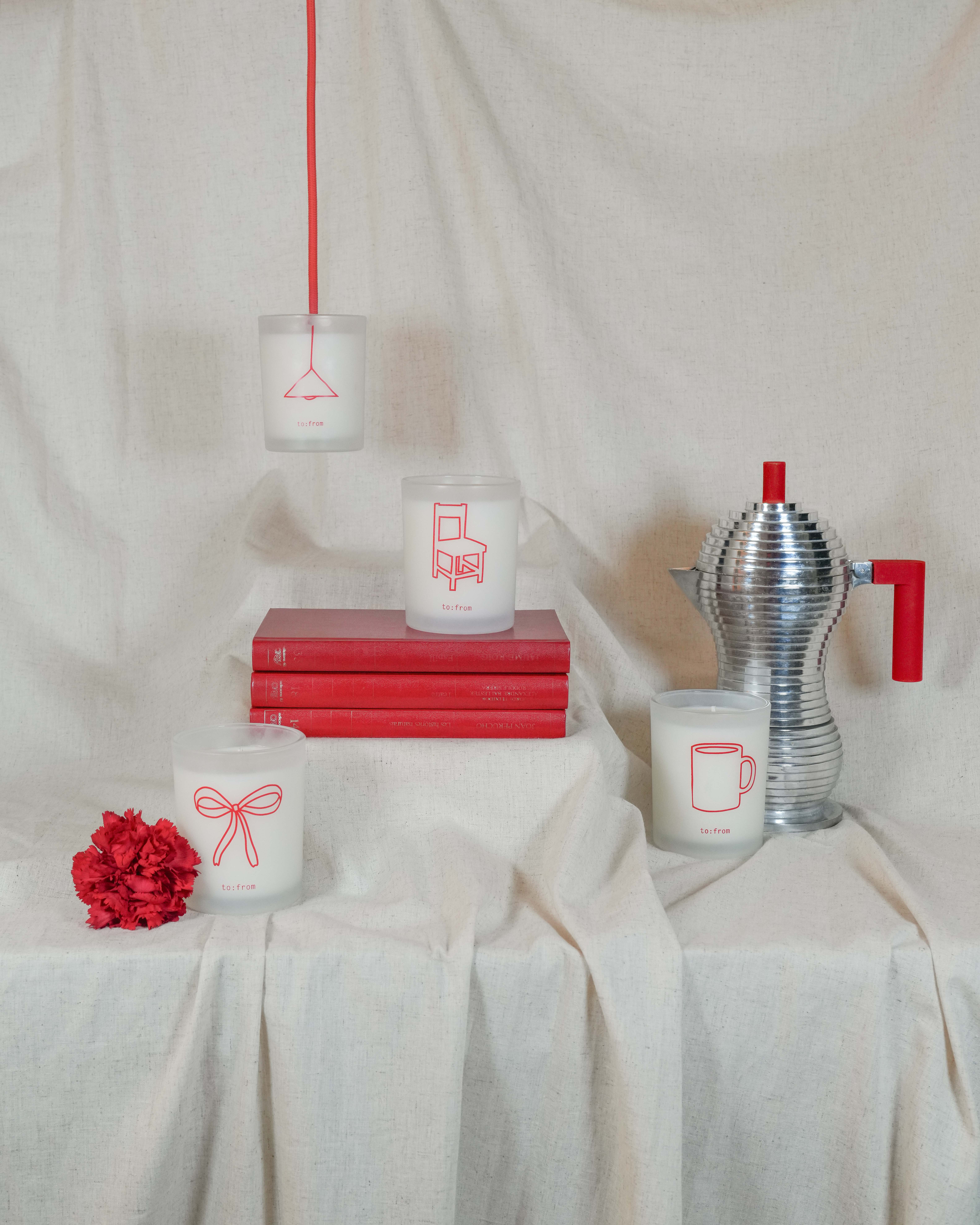 to:from - Wholesale Jar/Filled Candle - BOW (peach, rosemary)5