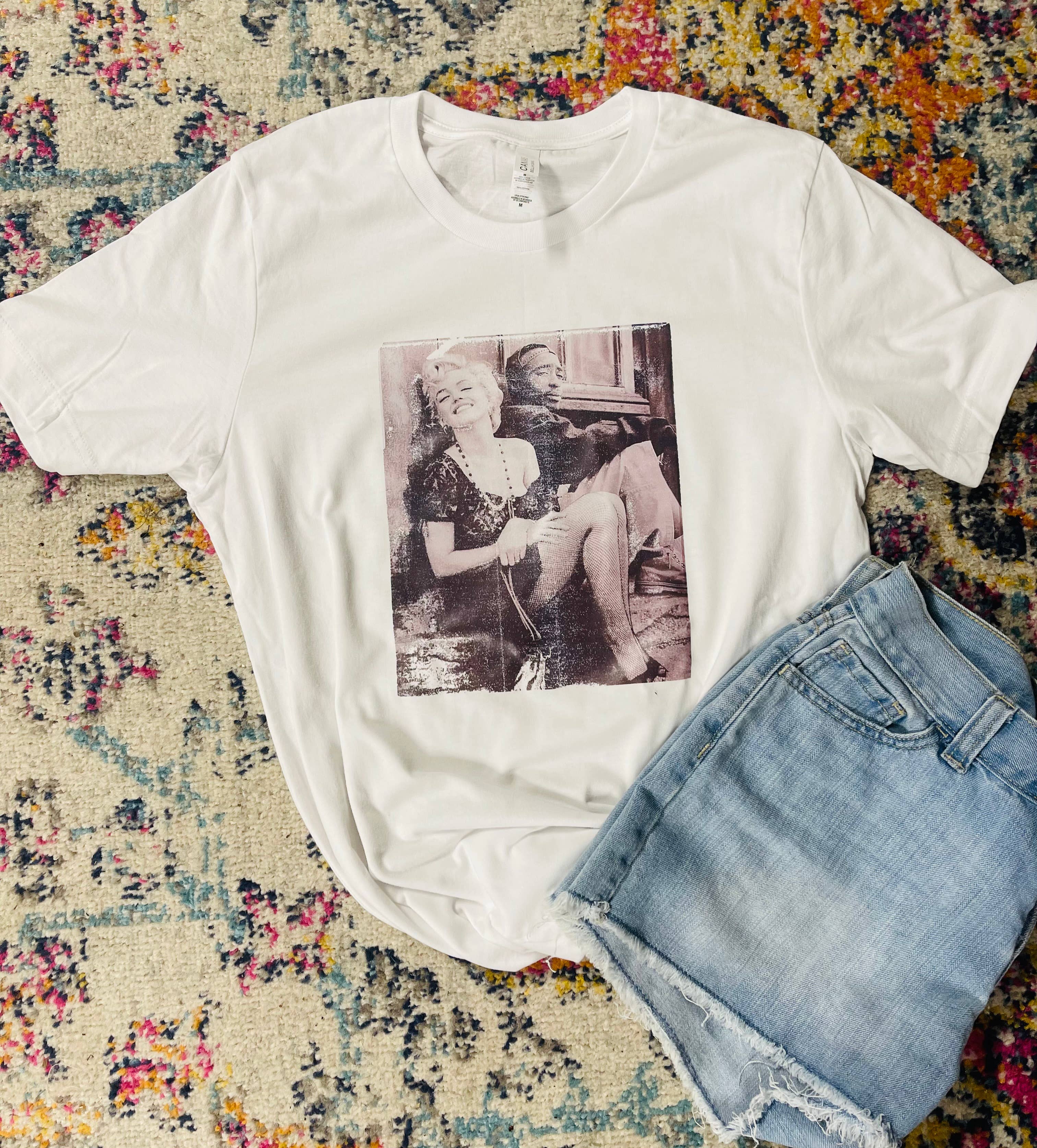 Sweet Southern Wholesale - Wholesale Screen Printed T-Shirt - Women's - Marilyn and Tupac Graphic T-shirt0