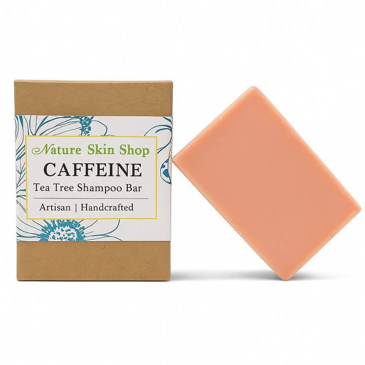 Caffeine & Tea Tree Shampoo Bar - For Scalp Health & Volume for wholesale by Nature Skin Shop LLC