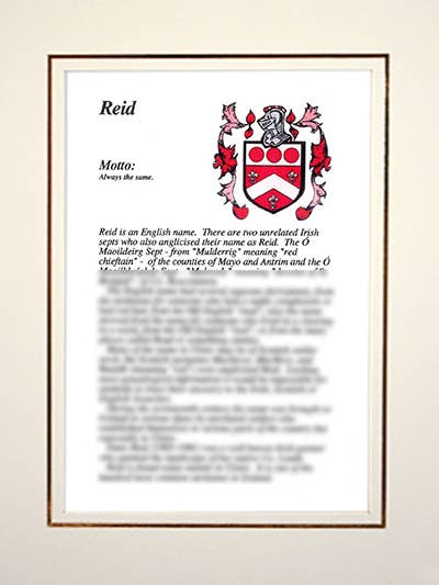 Reid por atacado de Family Histories