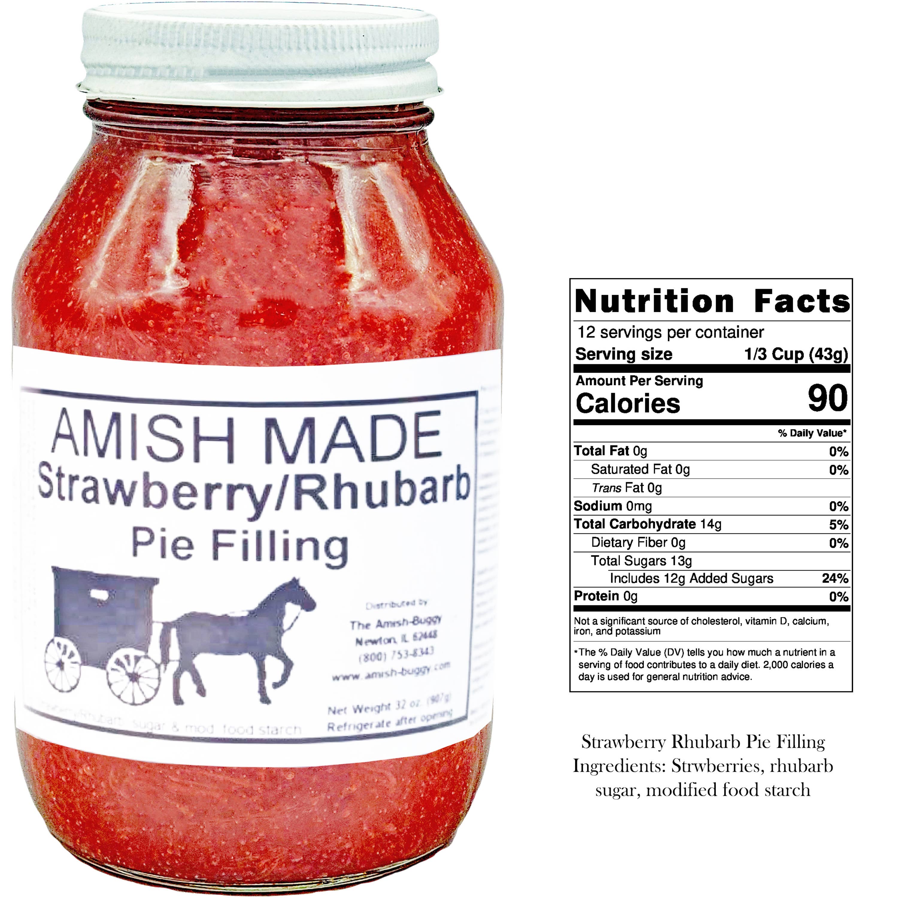Arndt's Fudgery LLC - Wholesale Jam/Jelly - Amish Pie Filling - 32 Oz Jar19