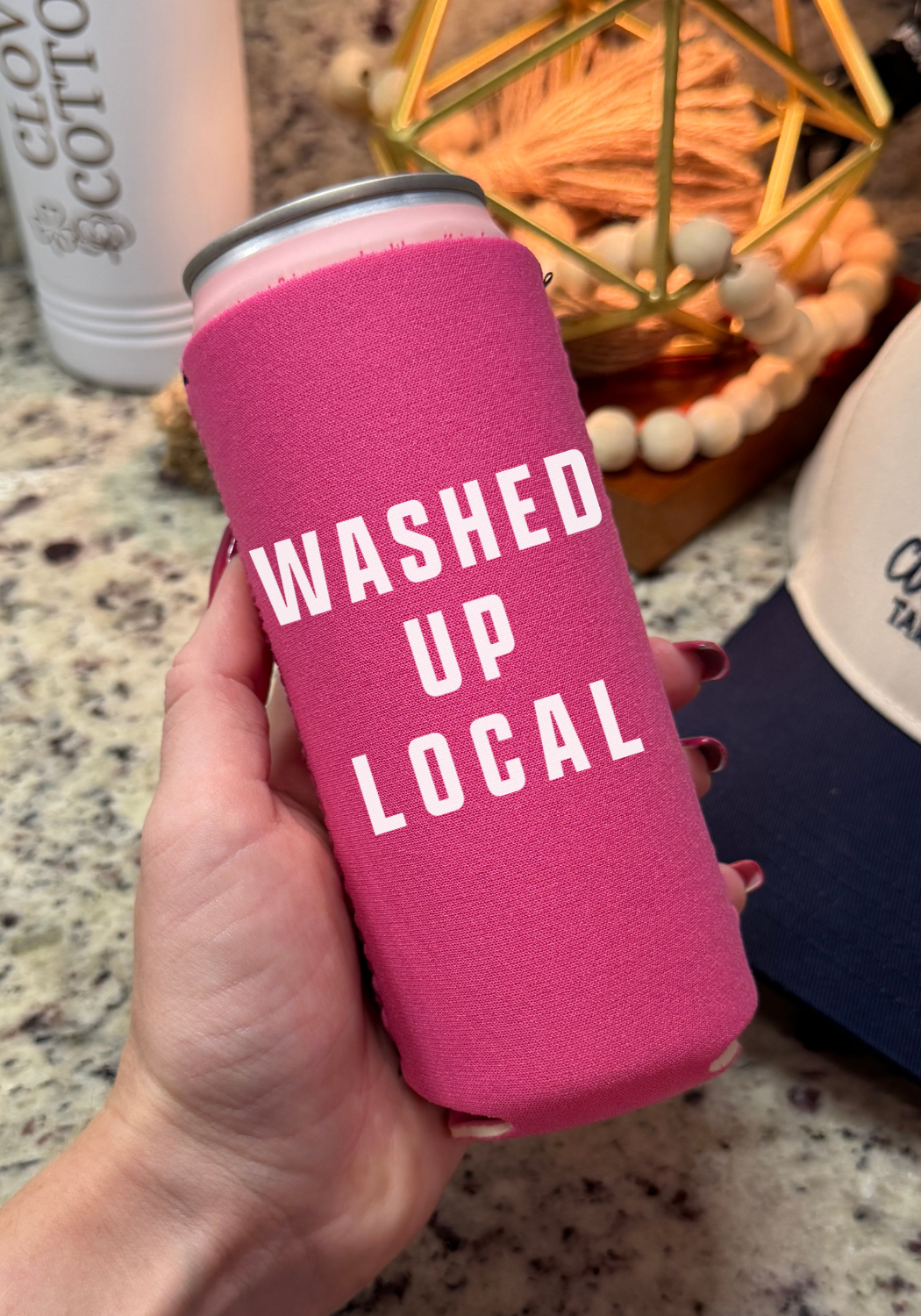 Clover + Cotton Co - Wholesale Drink Huggers & Koozies - Washed Up Local Drink Hugger0