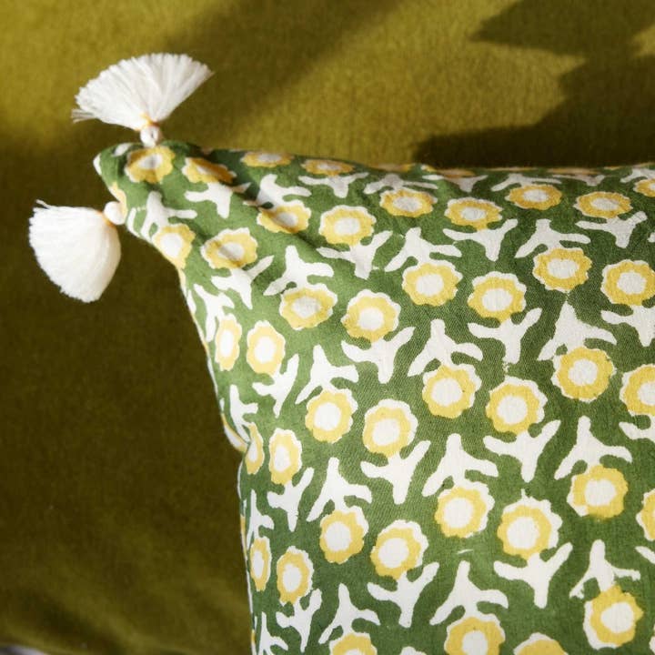 Bonheur du Jour - Wholesale Throw Pillow Cover - Cushion cover - Isha Green2
