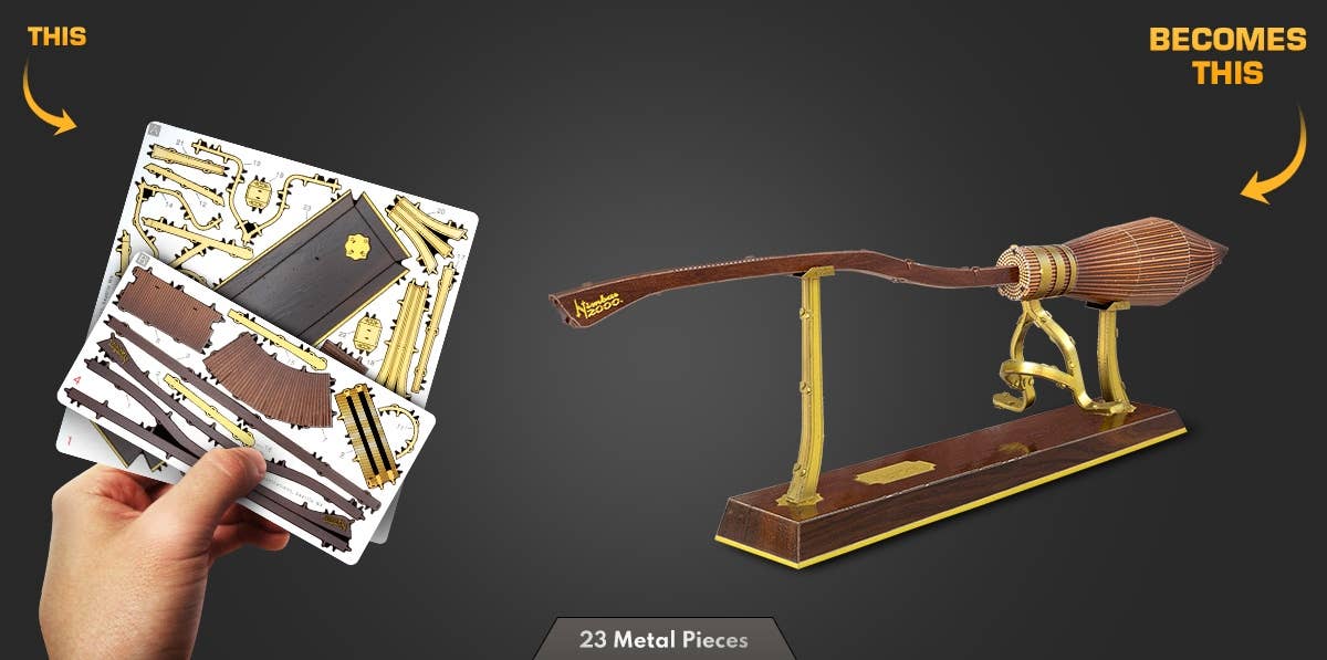 Metal Earth - Wholesale DIY Craft Kit - Harry Potter Nimbus 2000 - Metal Earth DIY 3D Model kit6