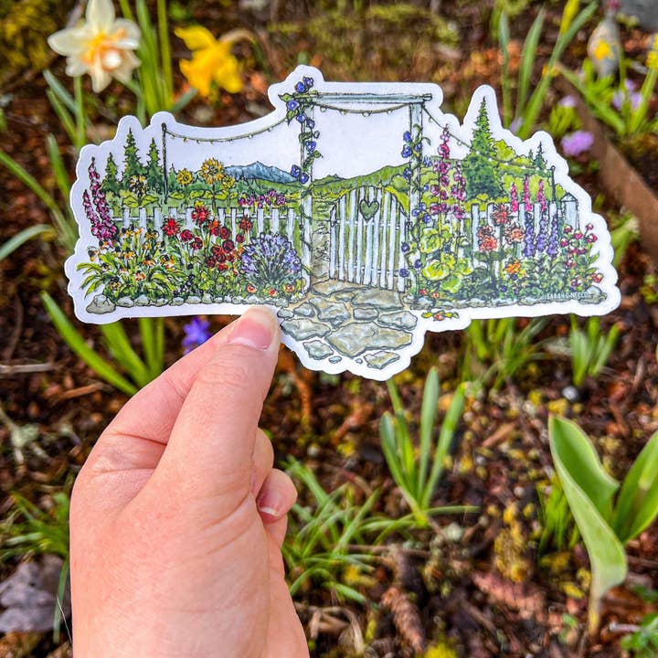 BarnHouse Studios - Wholesale Sticker - "I’d Rather Be In My Garden", 3” Vinyl Die Cut Sticker