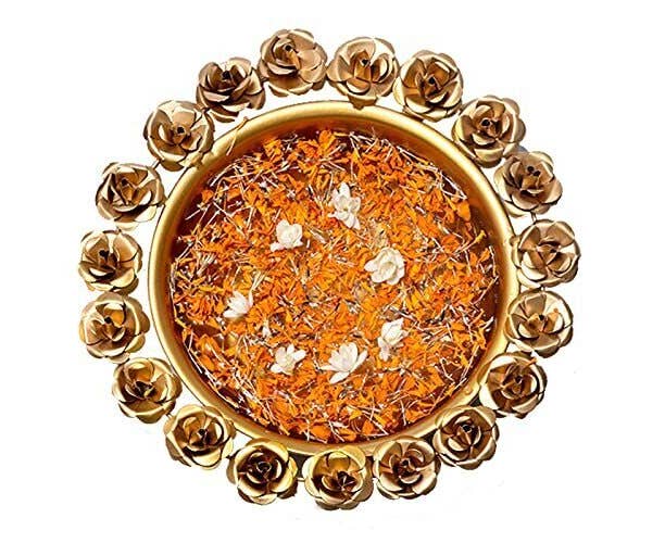 Anuna Enterprises LLC - Wholesale Candle Holder - Handmade Rose Urli Bowl for Home/Diwali Decoration Items 1