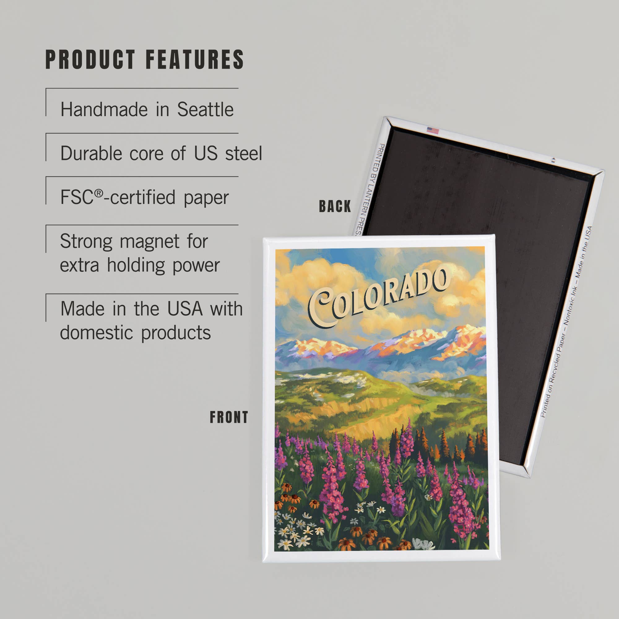 Lantern Press - Venta al por mayor Imanes - MAGNET Colorado, pintura al óleo2