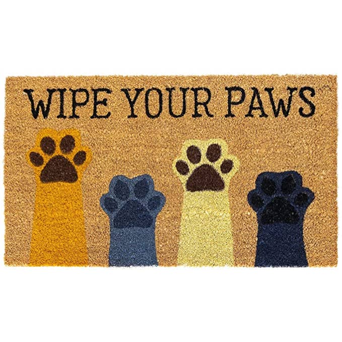 Natural Coconut Coir "Wipe Your Paws" Doormat for wholesale by Avera Products