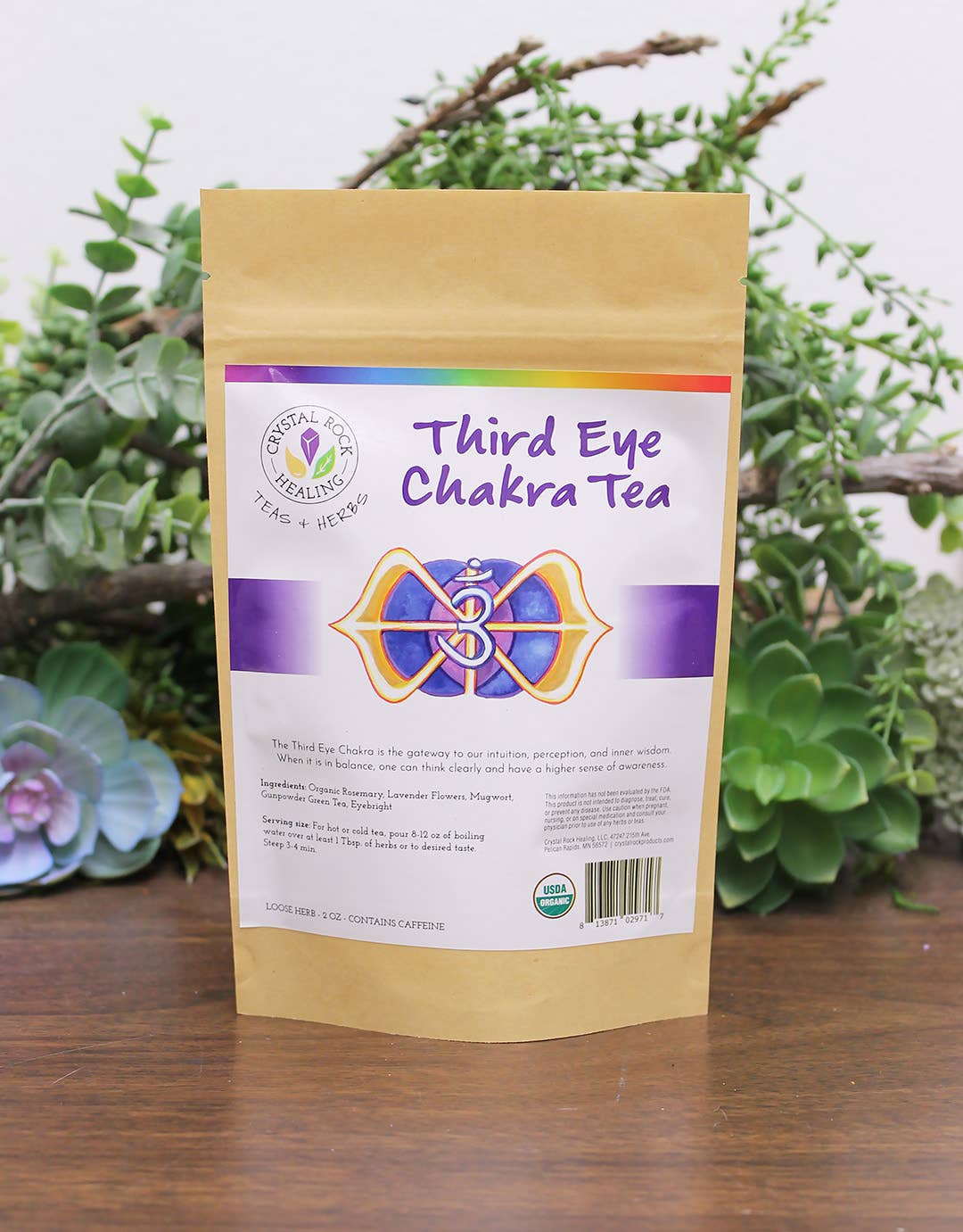 Thé Third Eye Chakra 2 oz biologique pour la vente par Crystal Rock Healing, LLC