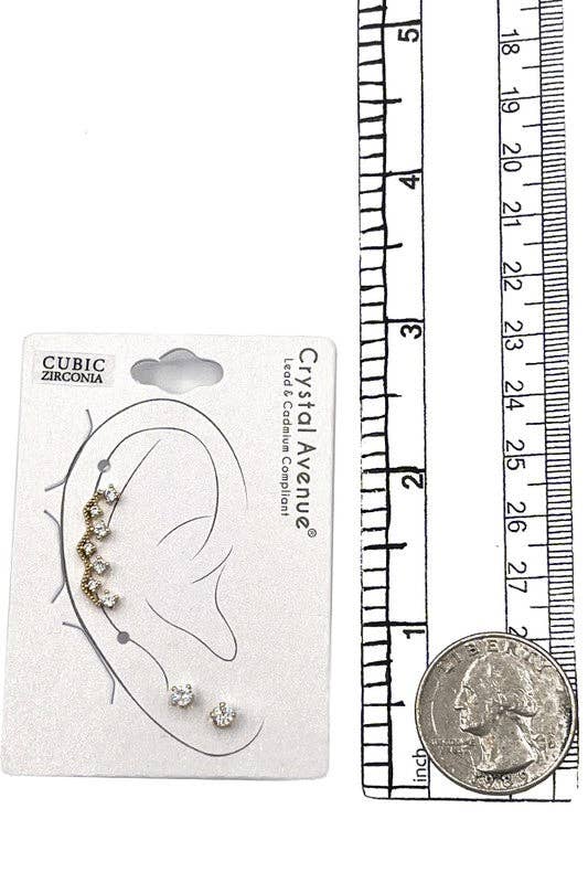 Andrea Bijoux - Wholesale Dangle Earrings - CZ STONE LABRET FASHION EARRING2