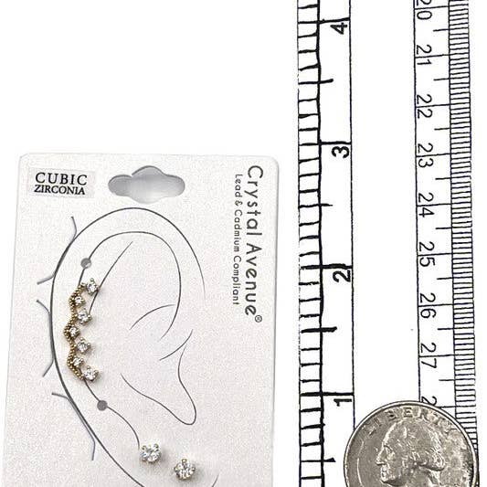 Andrea Bijoux - Wholesale Dangle Earrings - CZ STONE LABRET FASHION EARRING2