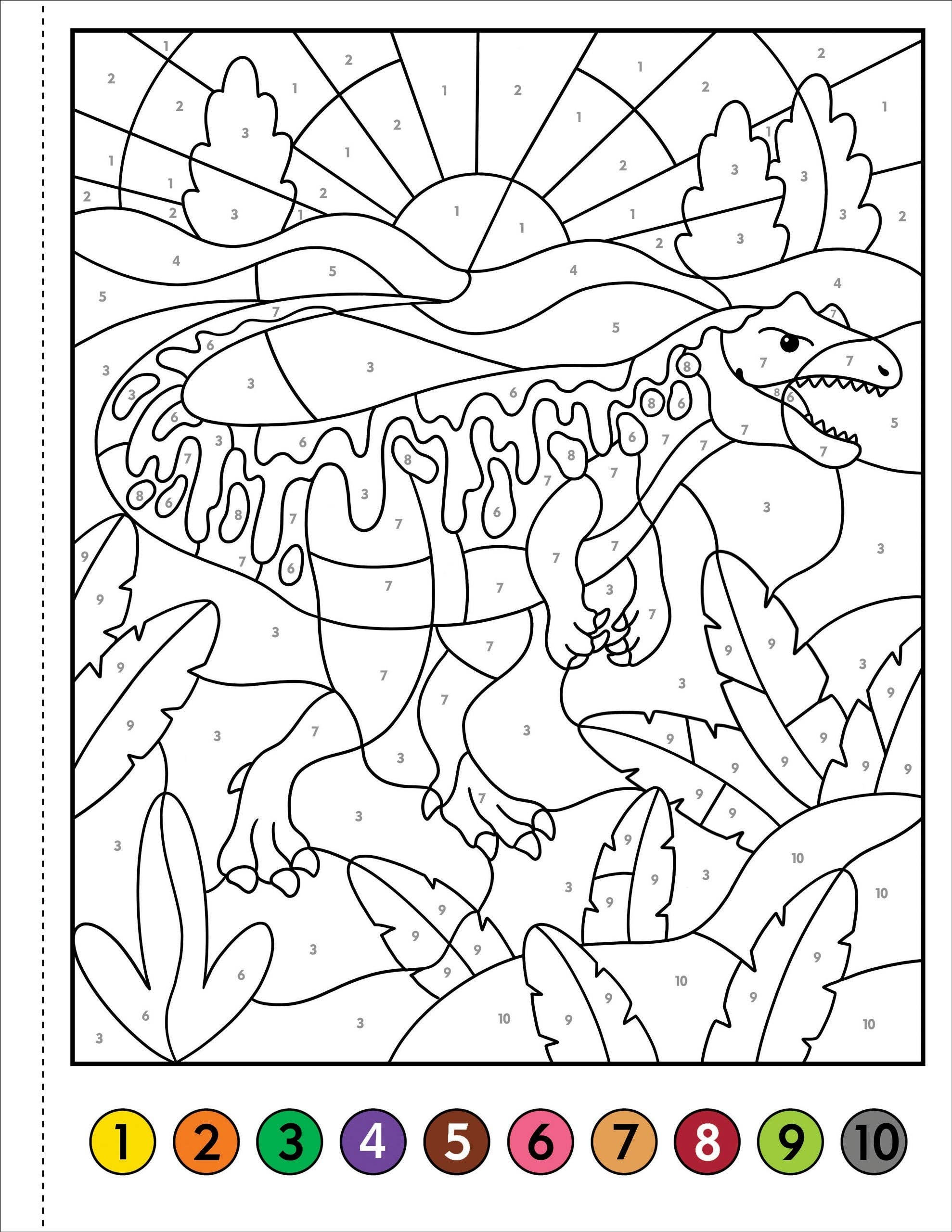 Peter Pauper Press - Vente Livre de coloriage et d'activités pour enfants et bébés - Mon premier coloriage magique ! Dinosaures1