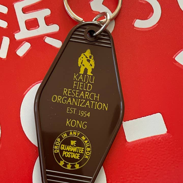 The 3 Sisters Design Co. - Wholesale Keychain - Unisex - Motel Key Fob - Kaiju Field Research (Kong)