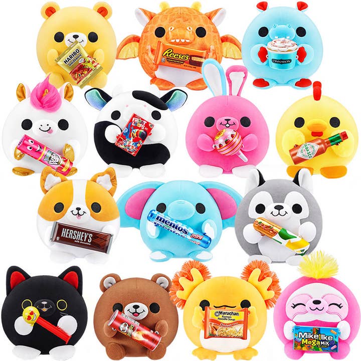 The Zoofy Group , LLC - Wholesale Stuffed/Plush Toy - Kids & Baby - ZURU -SNACKLES-SERIES 1 WAVE 2 LRG PLUSH 2 PC PDQ