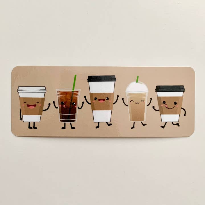 AMW the studio - Wholesale Bookmark - Happy Coffee Cups Bookmark1