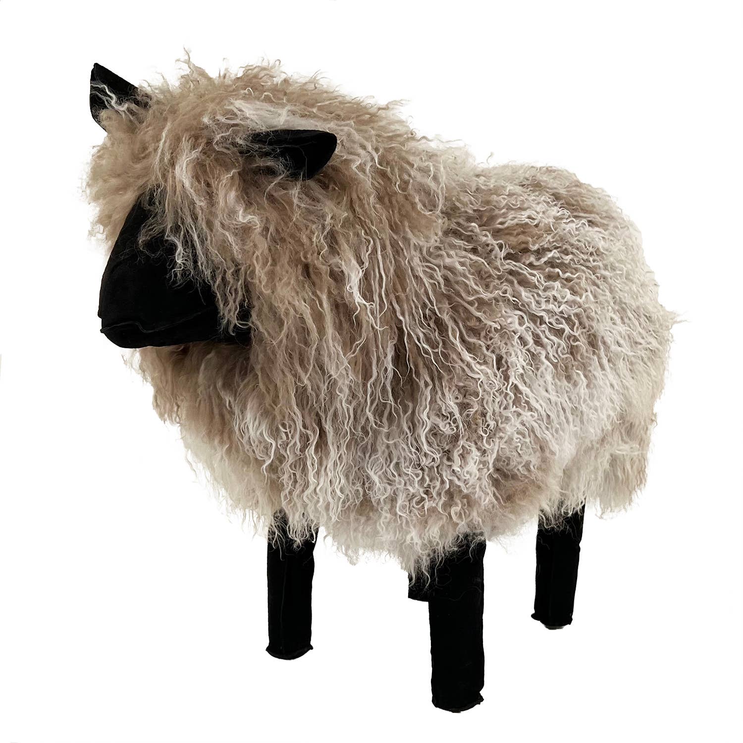 OUTPOST ORIGINAL - Wholesale Decorative Figurine - Decorative Tibetan Lamb Sheep - Taupe Tip2