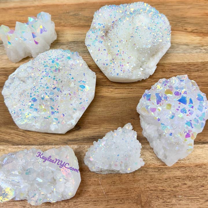 KayleeNYC - Wholesale Spiritual Stone/Crystal - Wholesale Lot 2 Lbs Angel Aura Quartz Cluster Crystal Raw