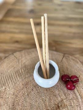 Lazer printed bamboo straw with costume made name or logo for wholesale by Select from Nature