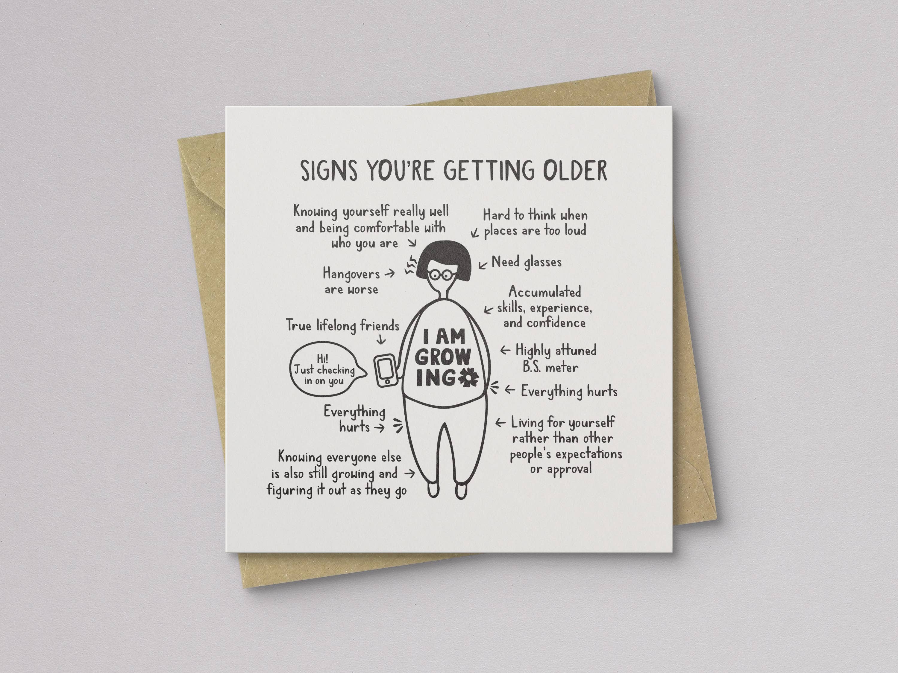 Kwohtations - Wholesale Birthday Card - Signs You're Getting Older Birthday Card1