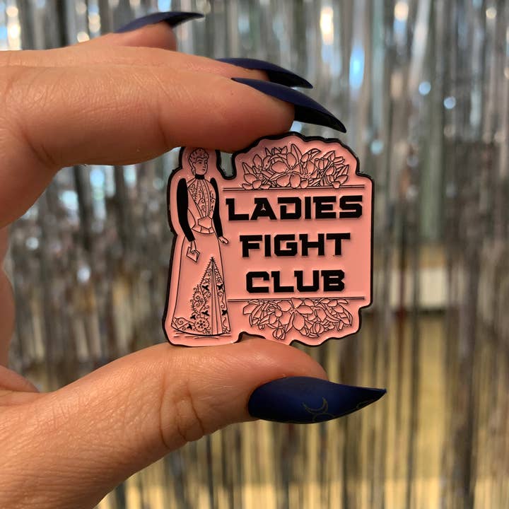 GetBullish - Wholesale Lapel Pin/Button - Ladies Fight Club Enamel Pin Victorian Funny Lapel Pin3