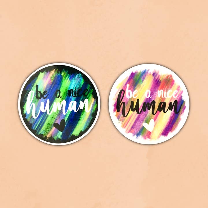 Be A Nice Human Sticker for wholesale by TRCdesignco