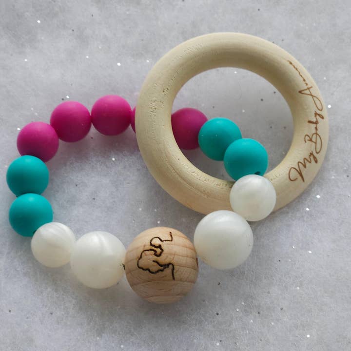 My Baby Avenue - Wholesale Teether (Not Clip-On) - Baby - Fuchsia teething ring1