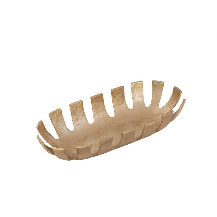 CLASSIC TOUCH DECOR INC. – Engroshandel Kurv – Brødkurv med guld lineært design