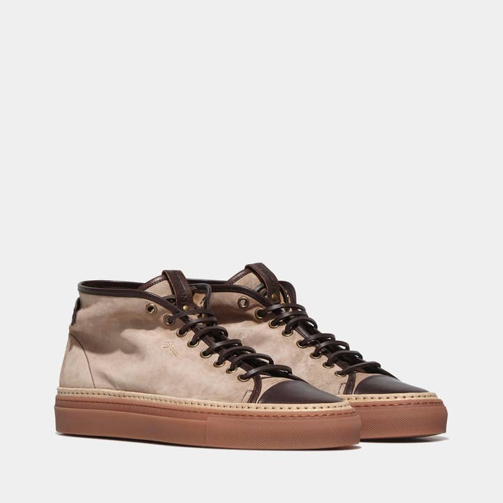 Sneaker haute Attilio Sable pour la vente par Ottaviani Shoes