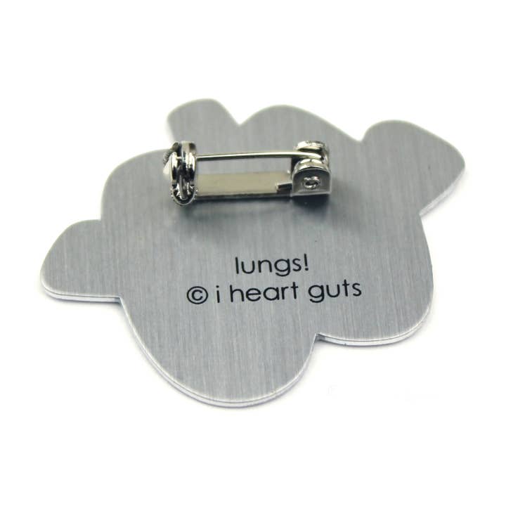I Heart Guts | Organ Plushies Wholesale - Wholesale Lapel Pin/Button - Lungs Lapel Pin - I Lung You3