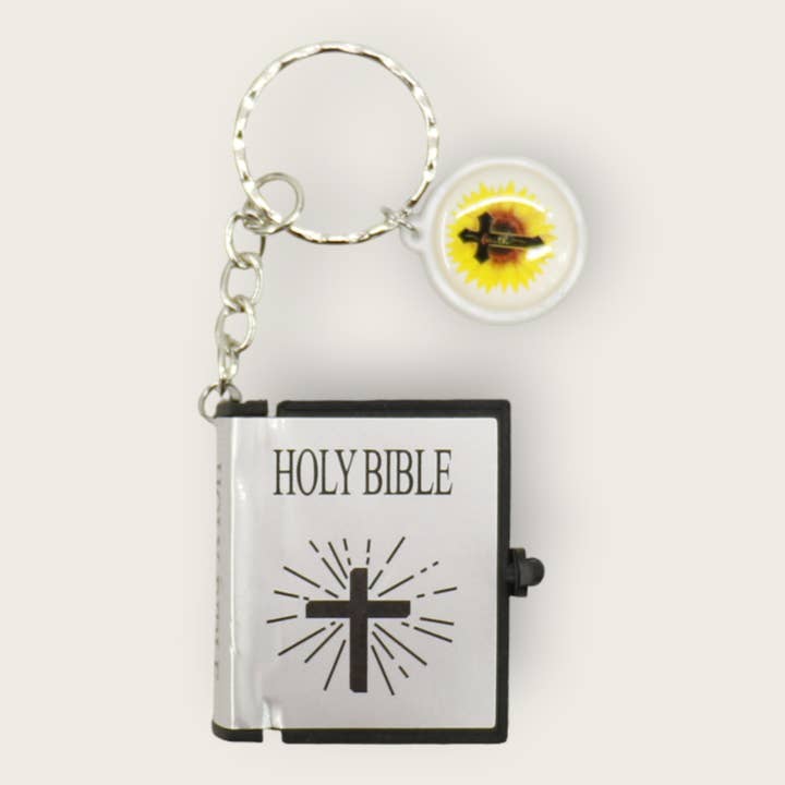 ONE COLOR Mini Holy Bible Key Chain JK5910-3 (12PC) for wholesale on Faire14