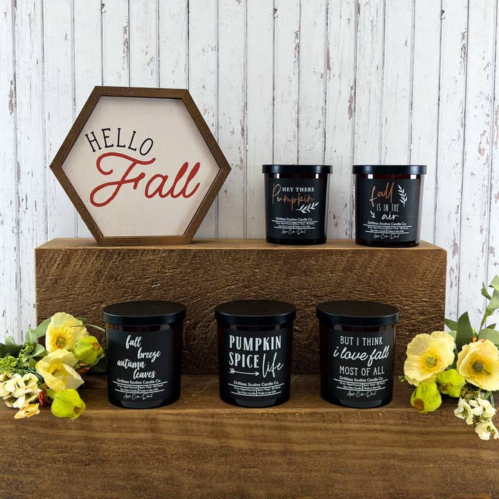 Driftless Studios - Wholesale Jar/Filled Candle - Hey There Pumpkin - Fall Candle - Soy Wax Candles3