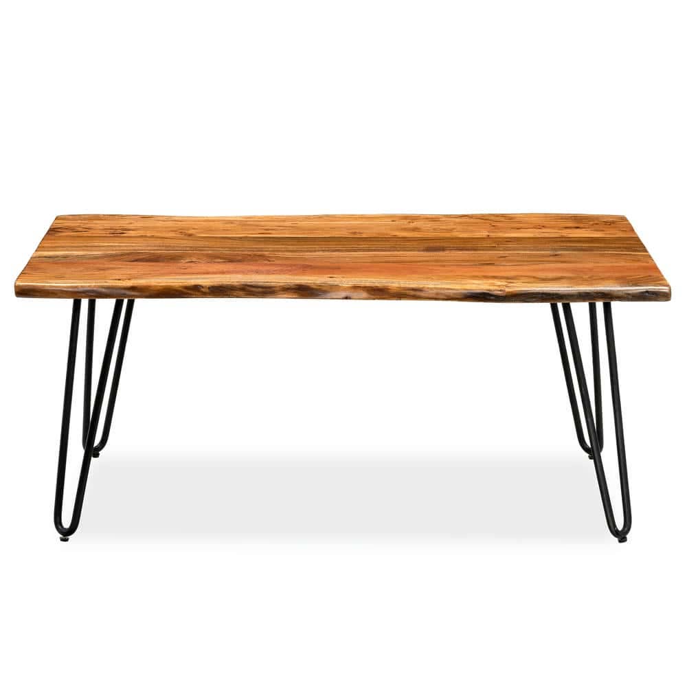 iAnanas - Wholesale Coffee Table - Rustikaler Couchtisch aus recyceltem Holz mit industriellen Haarnadelbeinen2