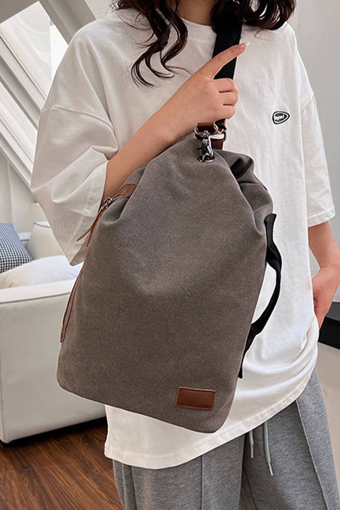 UNISHE – Mochila - Mulher por atacado – Sling Sling Lona Grande Capacidade MOQ 3pcs ZYB0279