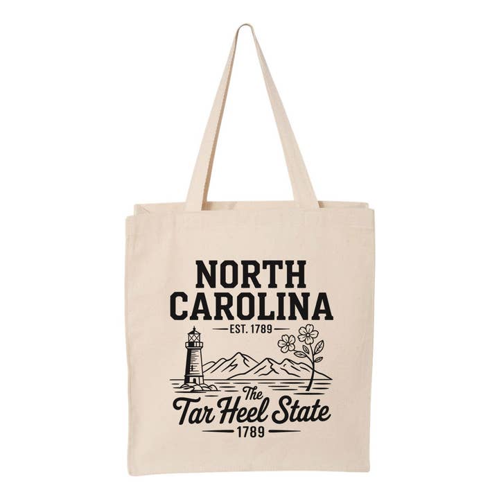 Lucky Luna Apparel – wholesale Tote bag – Women's – Tar Heel State North Carolina Tote Bag