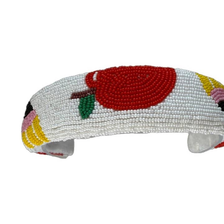 The Back To School Apple Pencil Beaded Headband for wholesale by Brooke Shade