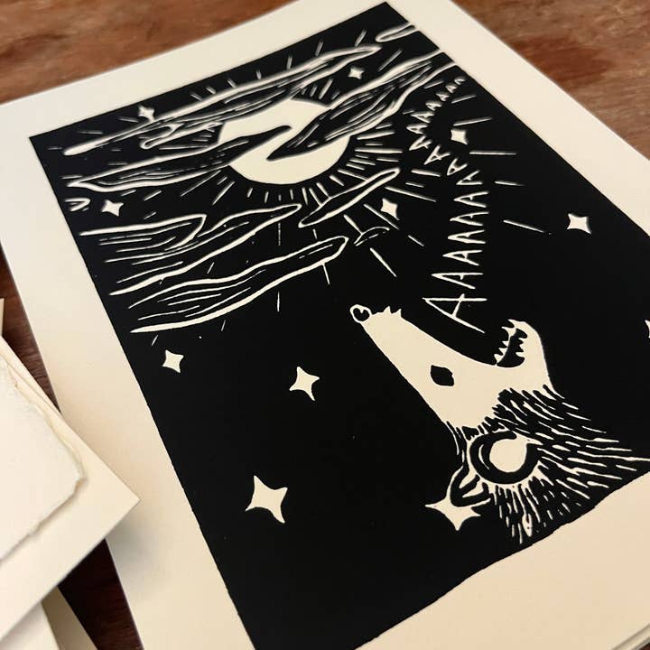 Critter Butts - Wholesale Art Print - Screaming Possum Print - Screen print on BFK Rives paper2