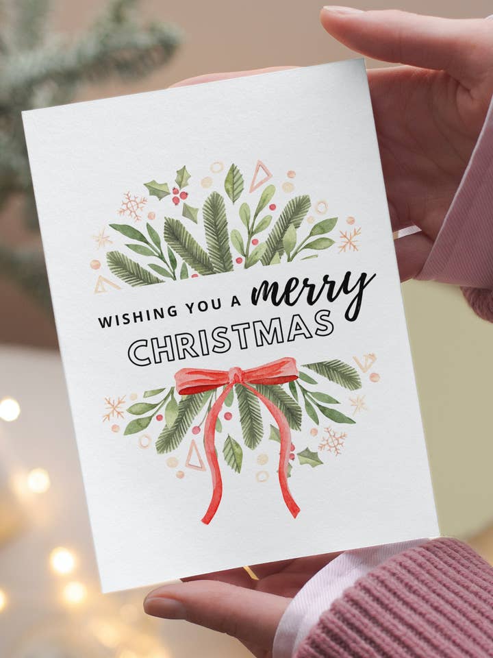 Vrolijke kerstkaart en envelop voor wholesale door Taylor Martone Art