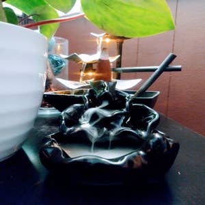 Magi-Falls Ceramic Backflow Incense Smoke Waterfall | Includes 20 Incense  Cones & Sticks!