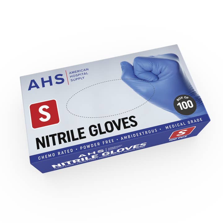 American Hospital Supply - Wholesale Cleaning Gloves - AHS Disposable Nitrile Exam Gloves, 3.5 MM, Chemo-Rated