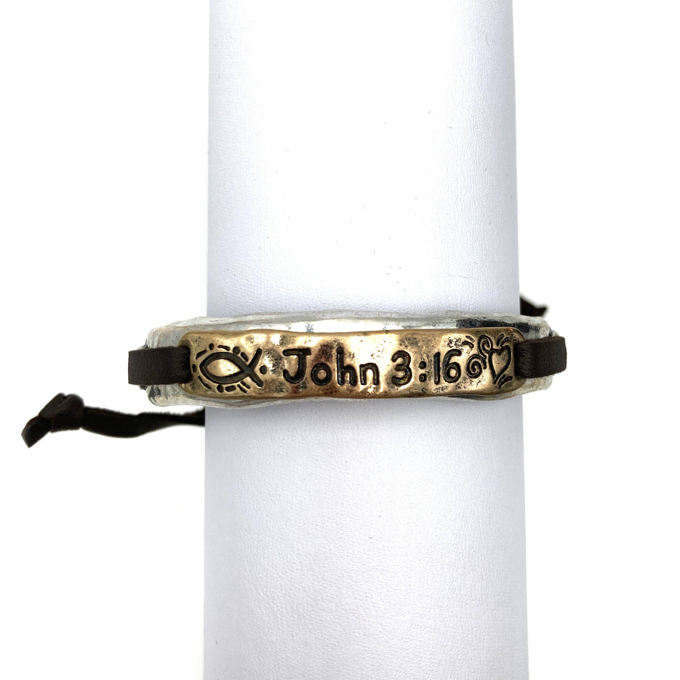 Lunar Deer - Wholesale Cuff Bracelet - John 3:16 Prayer Western Bracelet Cuff3