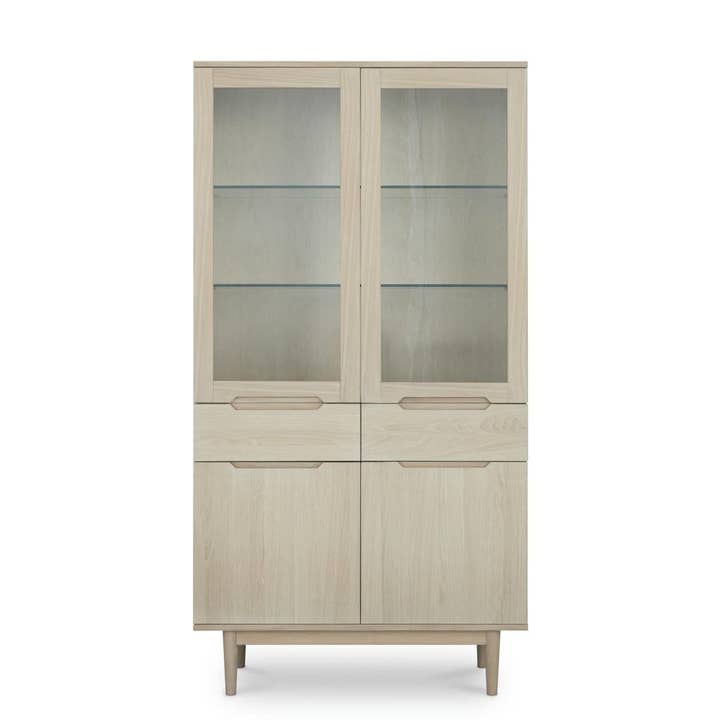 Vitrine avec éclairage LED Kerteminde - Huile blanche pour la vente par Furnhouse